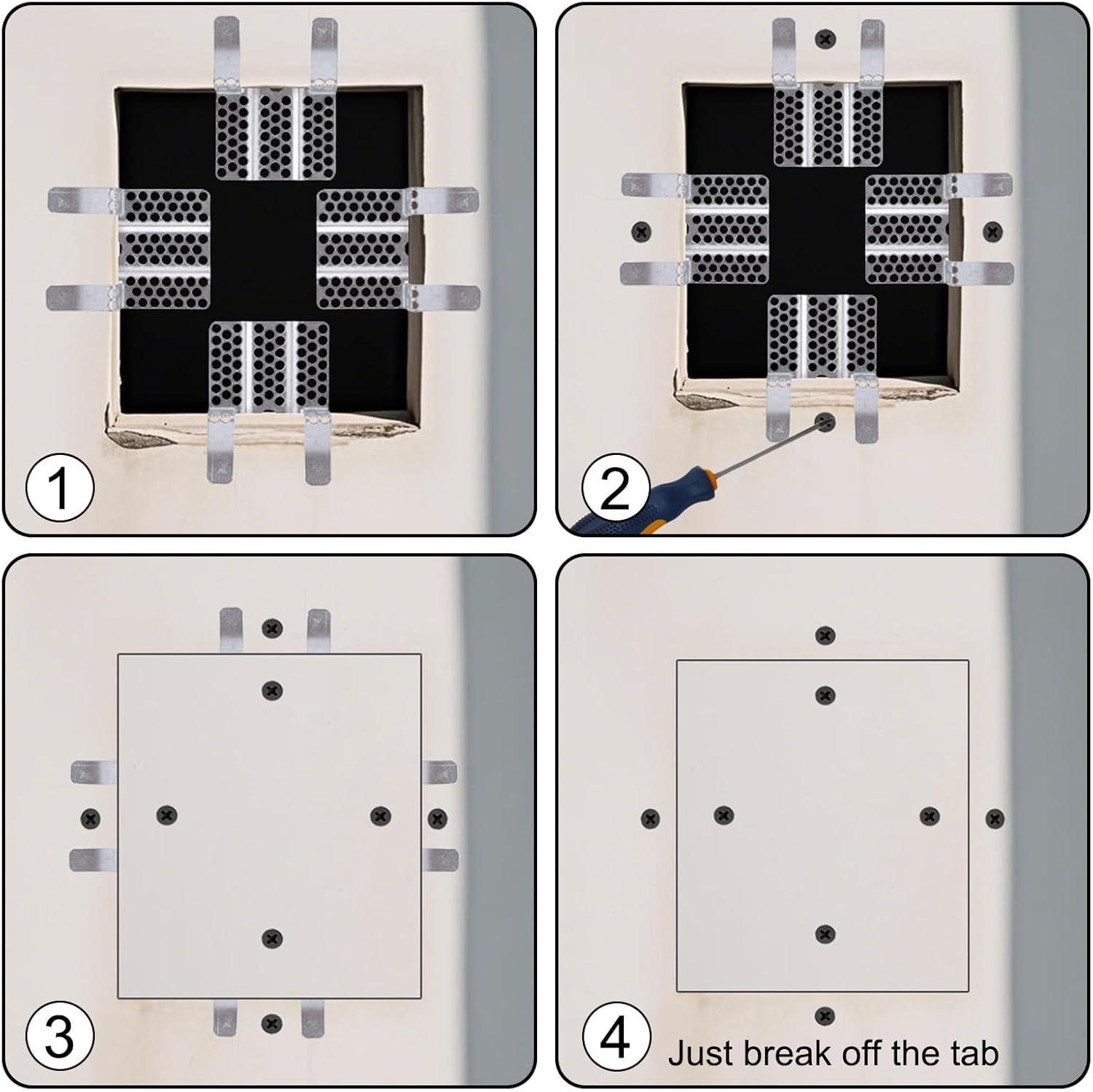 WallMate – No-Stud Drywall Repair Support Clip Kit