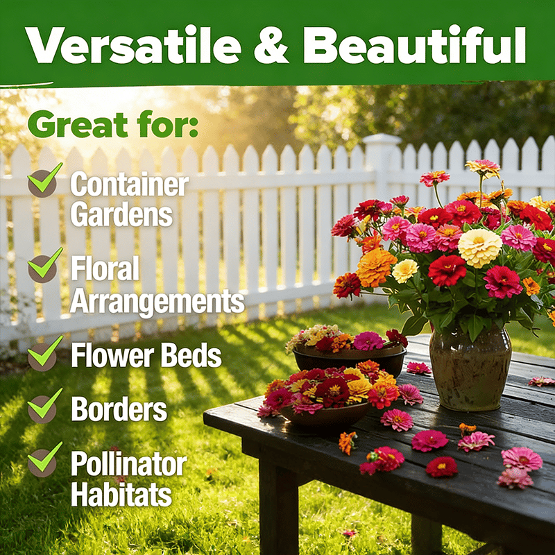 PurePetal – Zinnia Seeds for Vibrant Heirloom Flowers