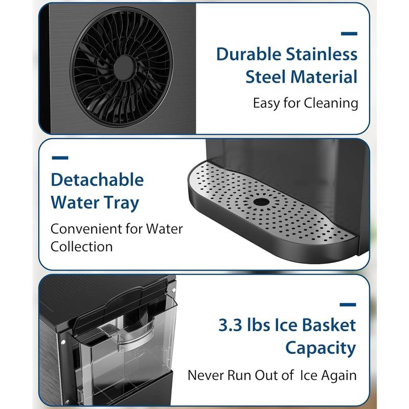 💥 Clearance Sale - Nugget Ice Maker ❄️✨ 44 lbs/Day Self-Dispensing Ice 🧊
