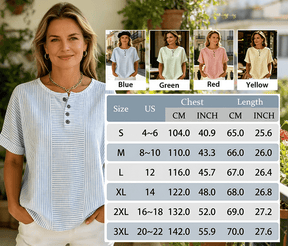 LunaWear – Round Neck Short Sleeve Blouse