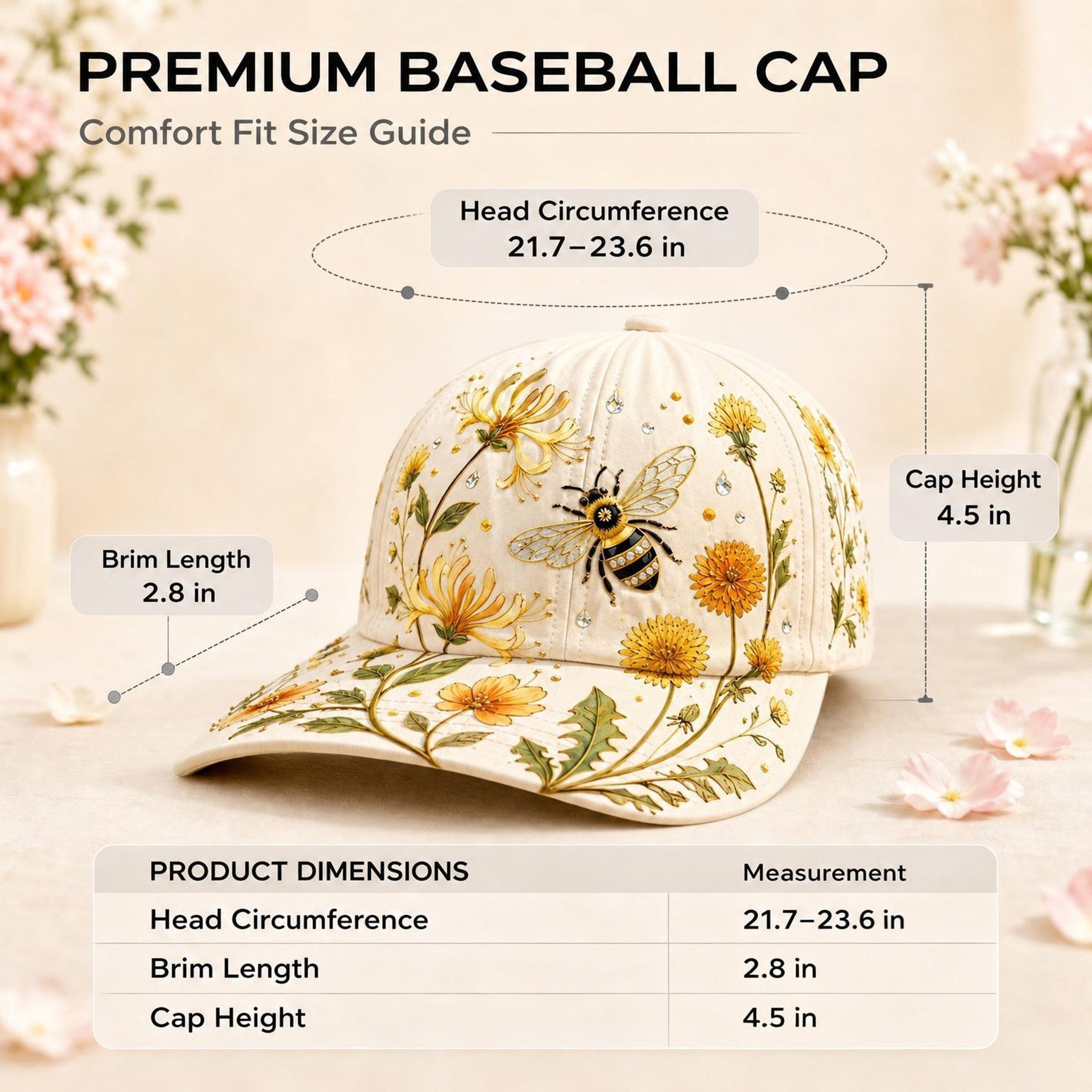 FloraBee – Aesthetic Garden Cap