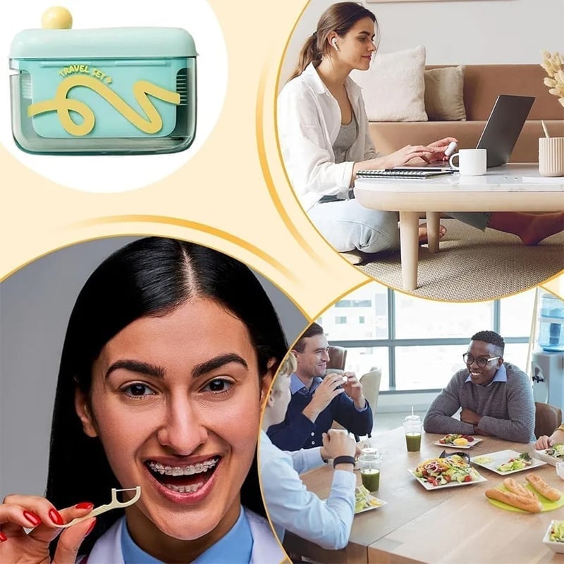 SmileFlow | Pop-Up Dental Floss Storage Case