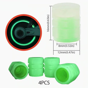 GlowRide - Fluorescent Wheel Valve Caps