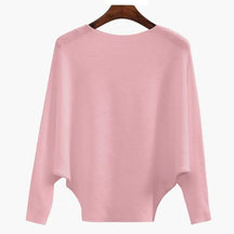 CozyWave – Women’s Boat Neck Bat Sleeve Knitted Sweater