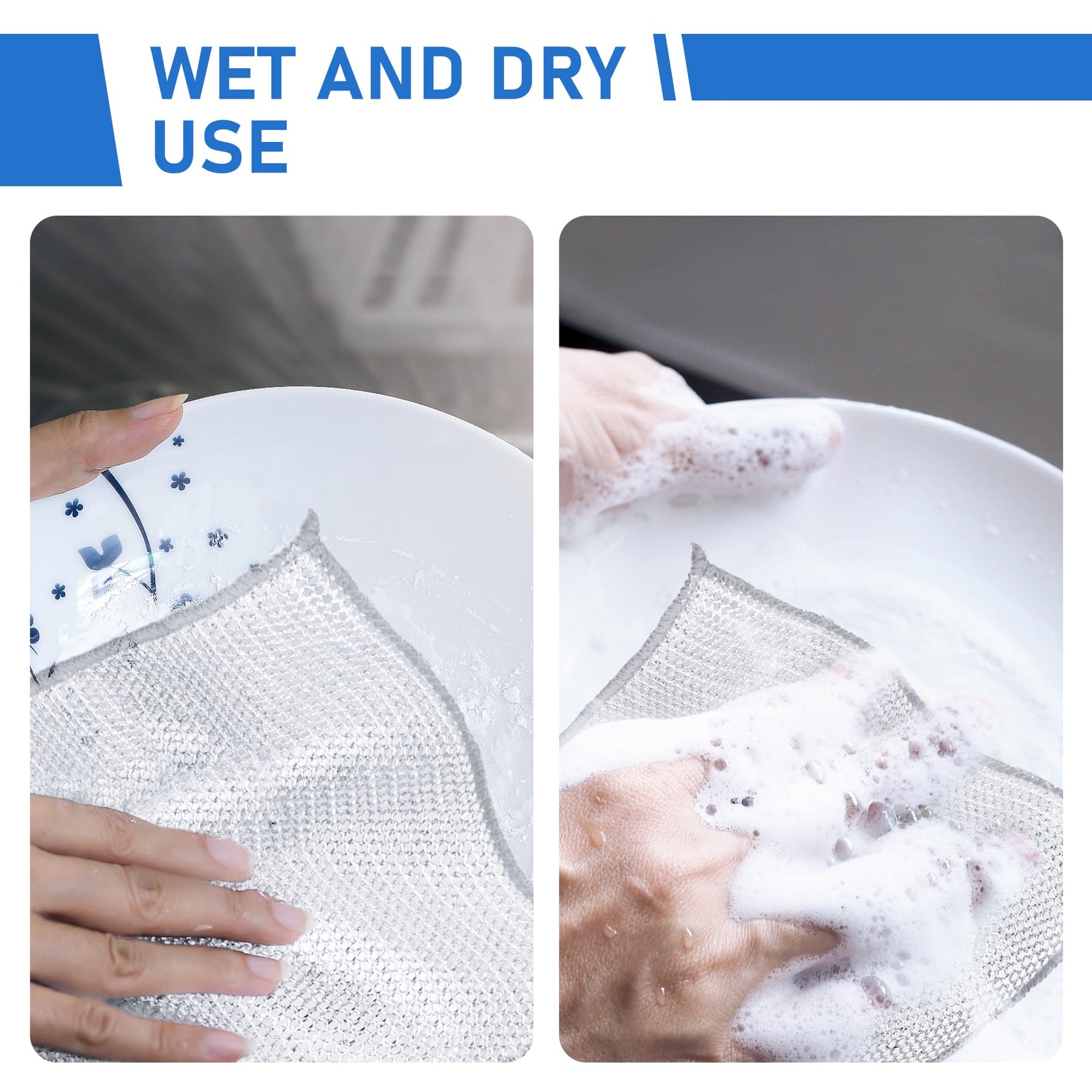 SilverScrub – Non-Scratch Mesh Cleaning Dishcloths