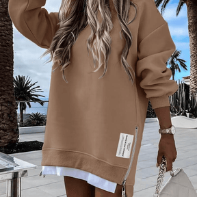 AuraWear – Comfortable Long Sleeve Pullover Casual Dress