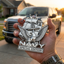NavyHonor – Navy Veteran Metal Auto Emblem