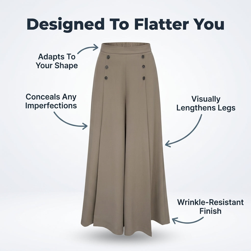 BelleFlow – Flattering Wide Leg Comfort Trousers