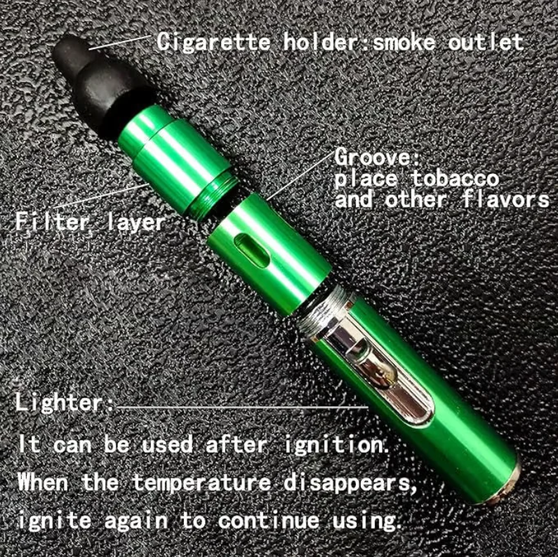 FlameCraft – Windproof Butane Pipe Lighter