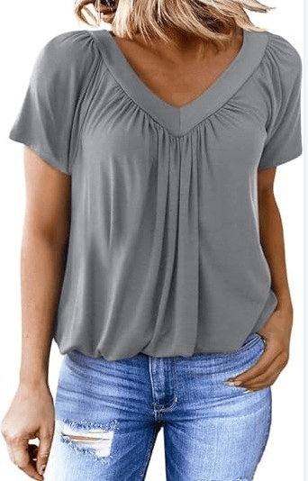 AuraFit | Classic Women’s V-Neck Casual Tee