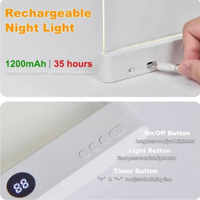 NightLume – Clear LED Rechargeable Reading Lamp