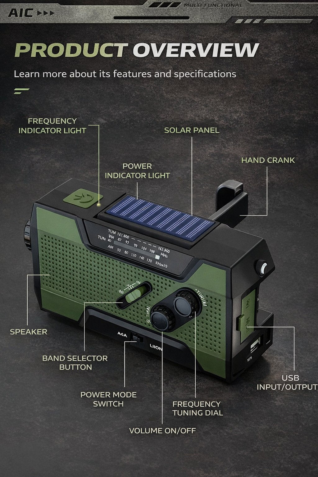PowerCast Elite – 4-in-1 Emergency Radio