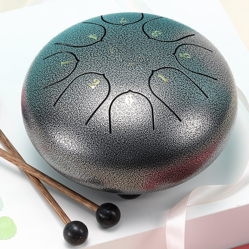 NatureBeat – Outdoor Steel Rain Drum with Finger Picks