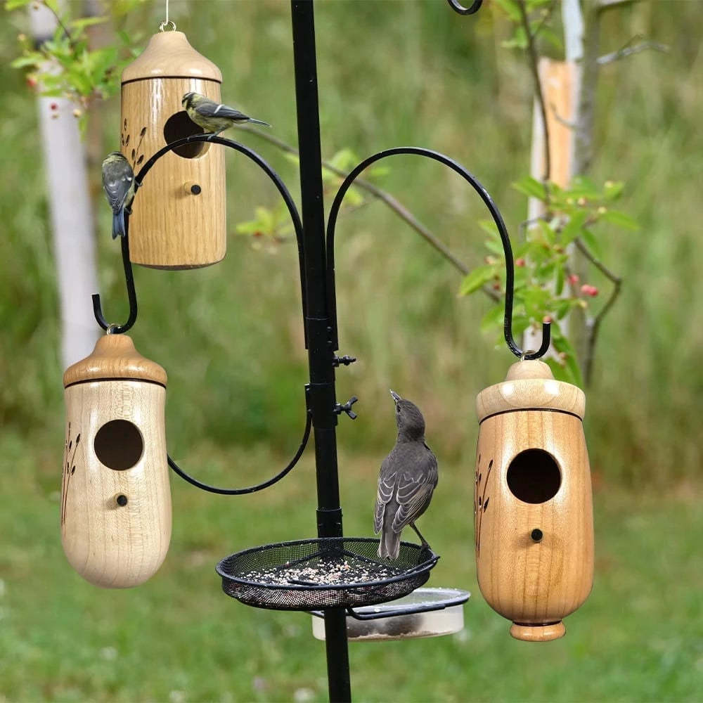 NatureSip – Wooden Hummingbird Feeder for Garden Lovers