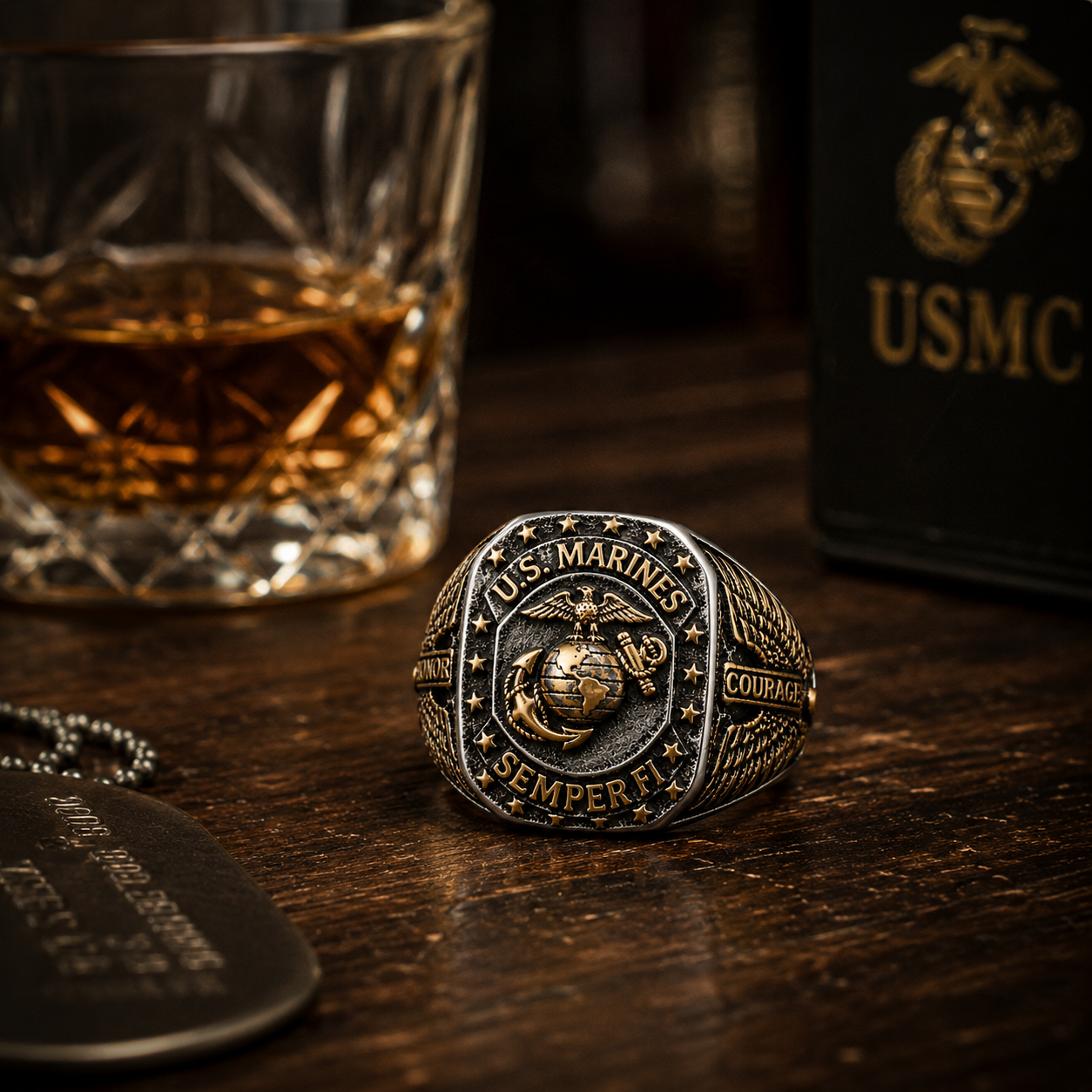 IronSemper – Eagle Anchor Military Ring