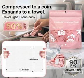 AirTowel – Disposable Compressed Travel Towel Set
