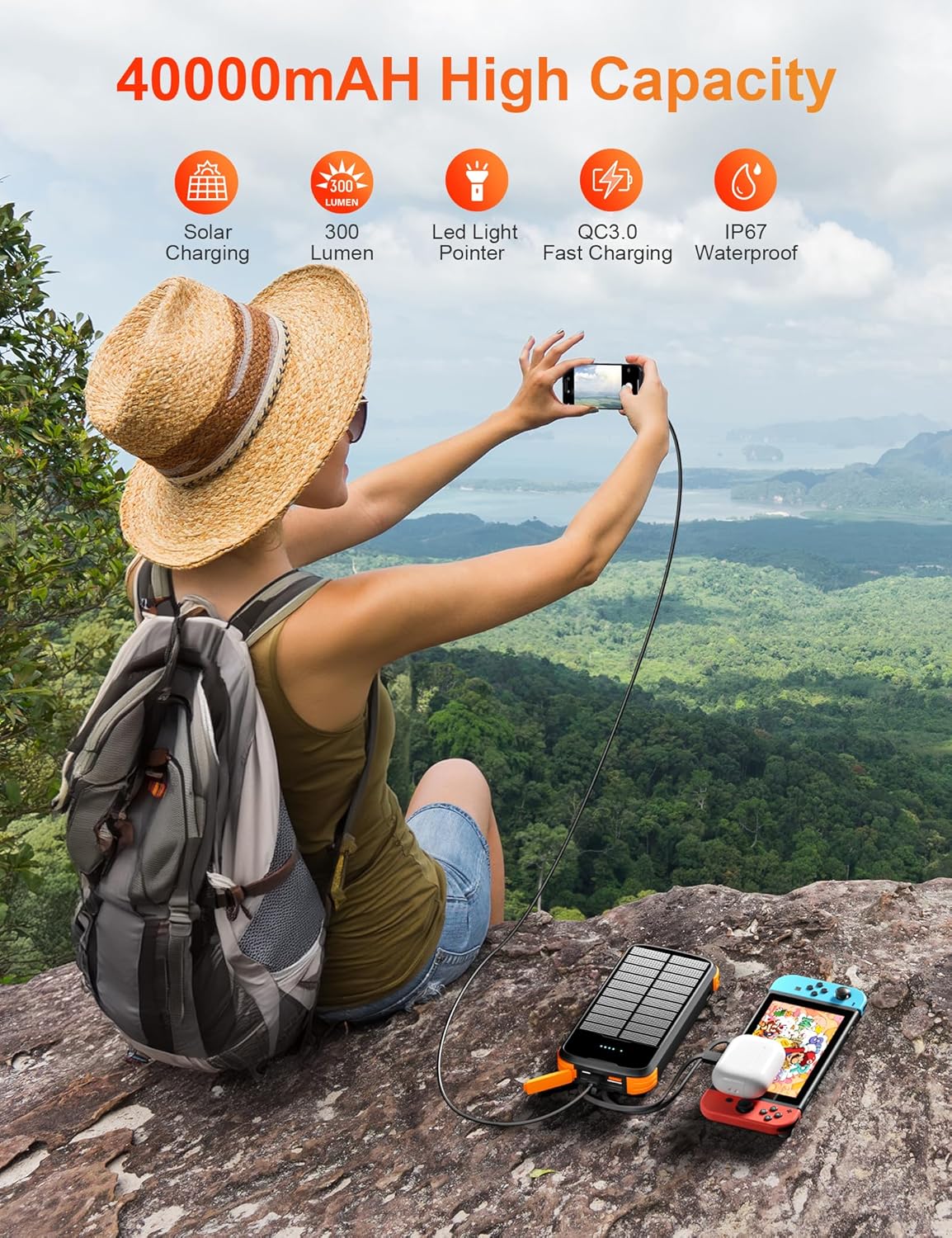 SolarVault - 40000mAh Emergency Power Bank