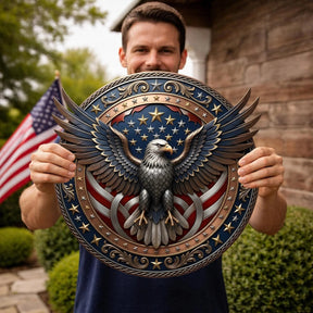 EagleValor - American Eagle Patriotic Metal Wreath