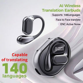 TranslaWave – Smart AI Translation Open Ear Wireless Earbuds