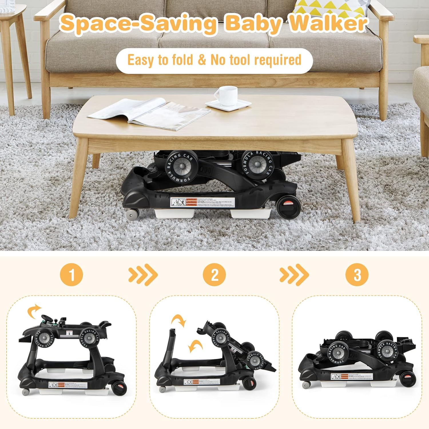 TinyStride | 4-in-1 Foldable Baby Walker
