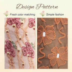 LumeFlora – Soft Cotton Embroidered Flower Socks