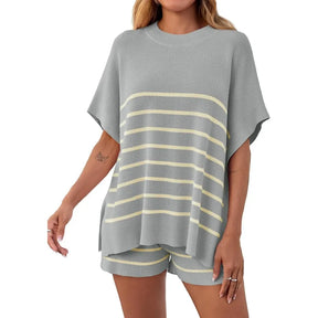 BellaVive – Chic Striped Loungewear Outfit Set