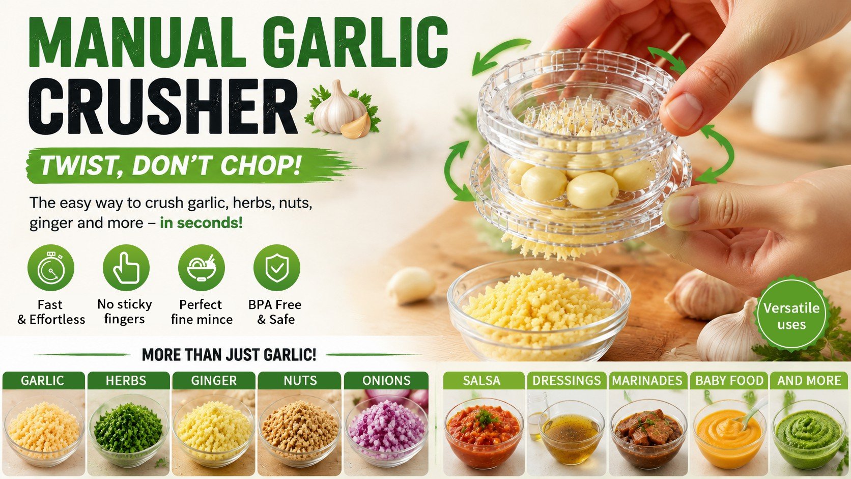 GarliPro – Multi-Functional Garlic Twister