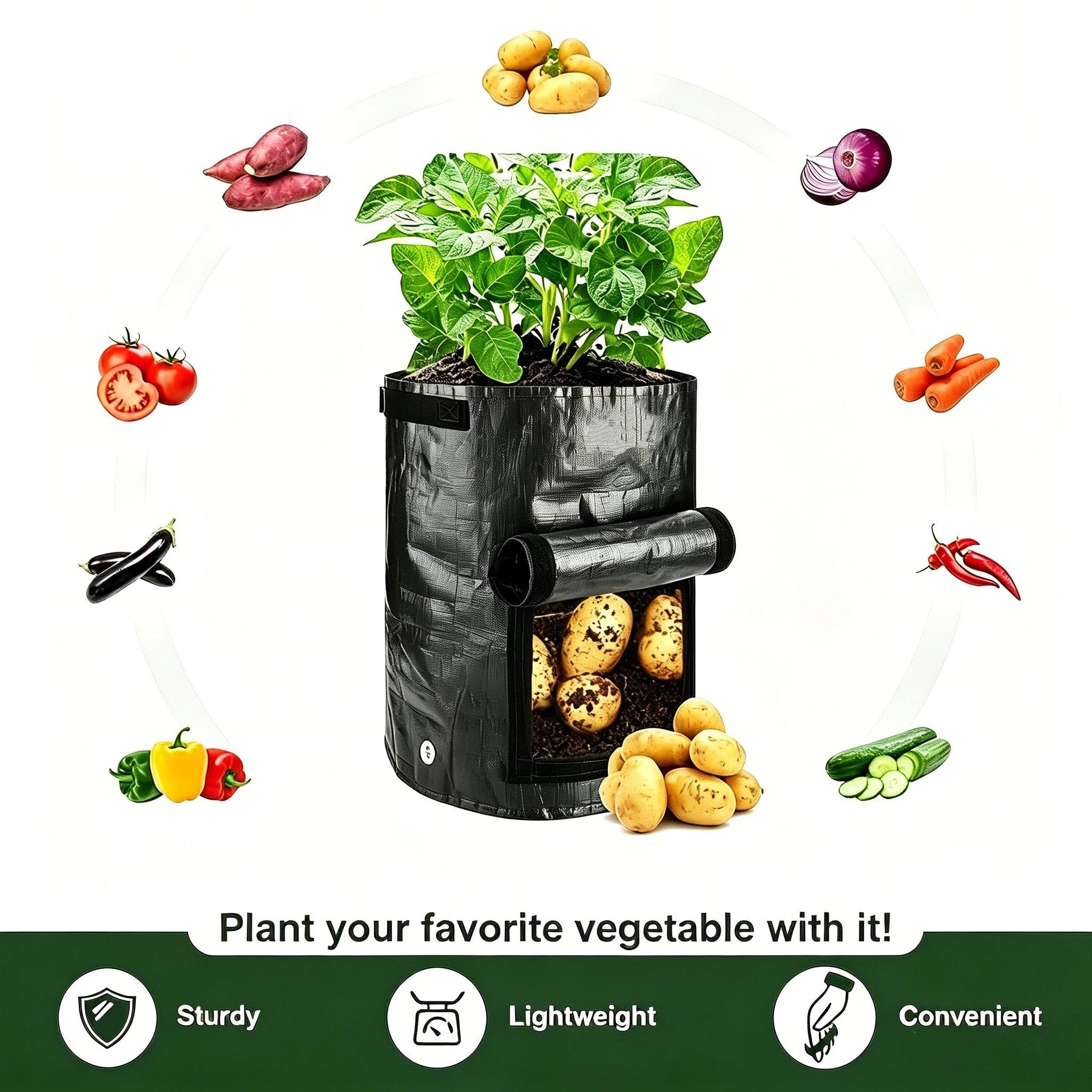 GrowFlex – Gallon Garden Cloth Planting Bags
