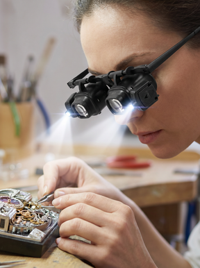 VisionPro – Hands Free LED Magnifier Glasses Kit