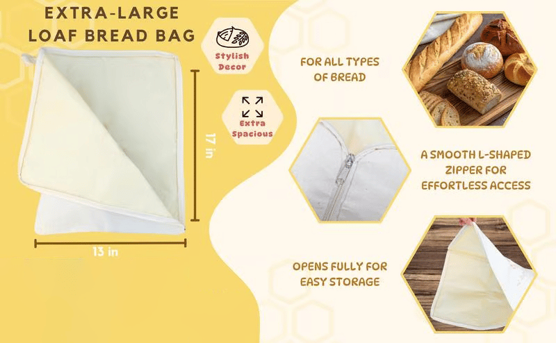 FreshHive – Beeswax Cotton Bread Storage Bag