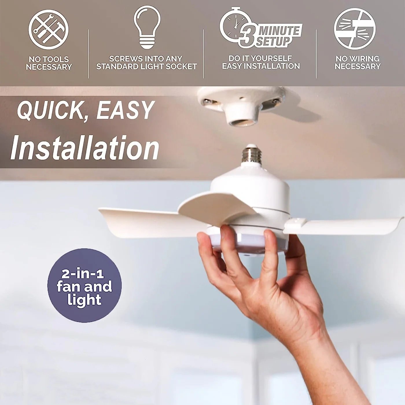 SmartBreez PRO | 2-in-1 Ceiling Fan & LED Light
