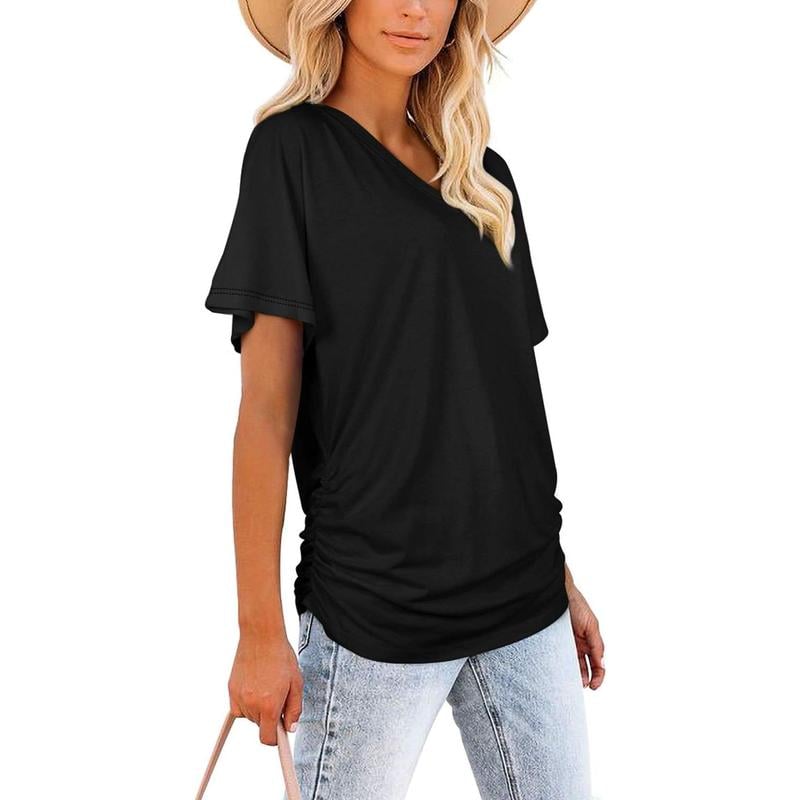 LunaFlow – V-Neck Loose Fit Top