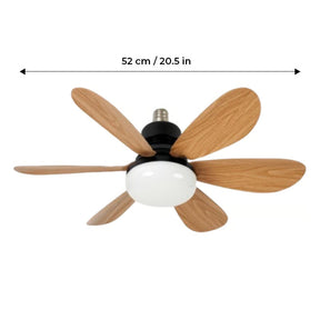 BreezeGlow – Socket Ceiling Fan with Adjustable LED Lighting