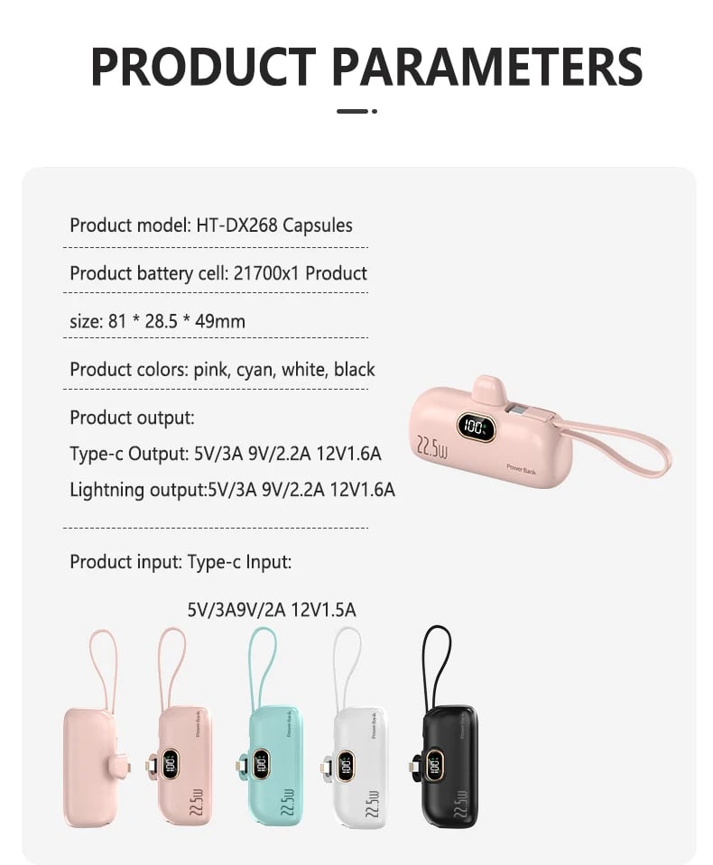 PowerPebble – Compact 5000mAh Power Bank