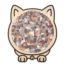 WhiskerCraft –  135 Pcs Cat Shaped Wooden Puzzle