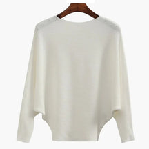 CozyWave – Women’s Boat Neck Bat Sleeve Knitted Sweater