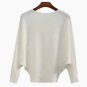 CozyWave – Women’s Boat Neck Bat Sleeve Knitted Sweater