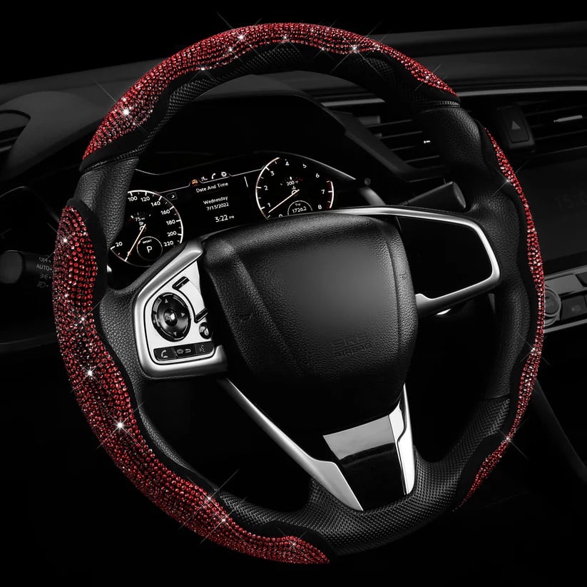 LuxiDrive – Crystal Studded Steering Wheel Cover