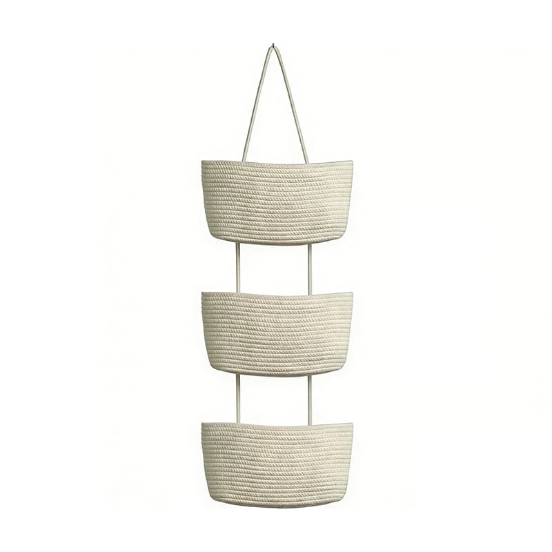 OrganizePro – Decorative 3-Tier Hanging Organizer Bag