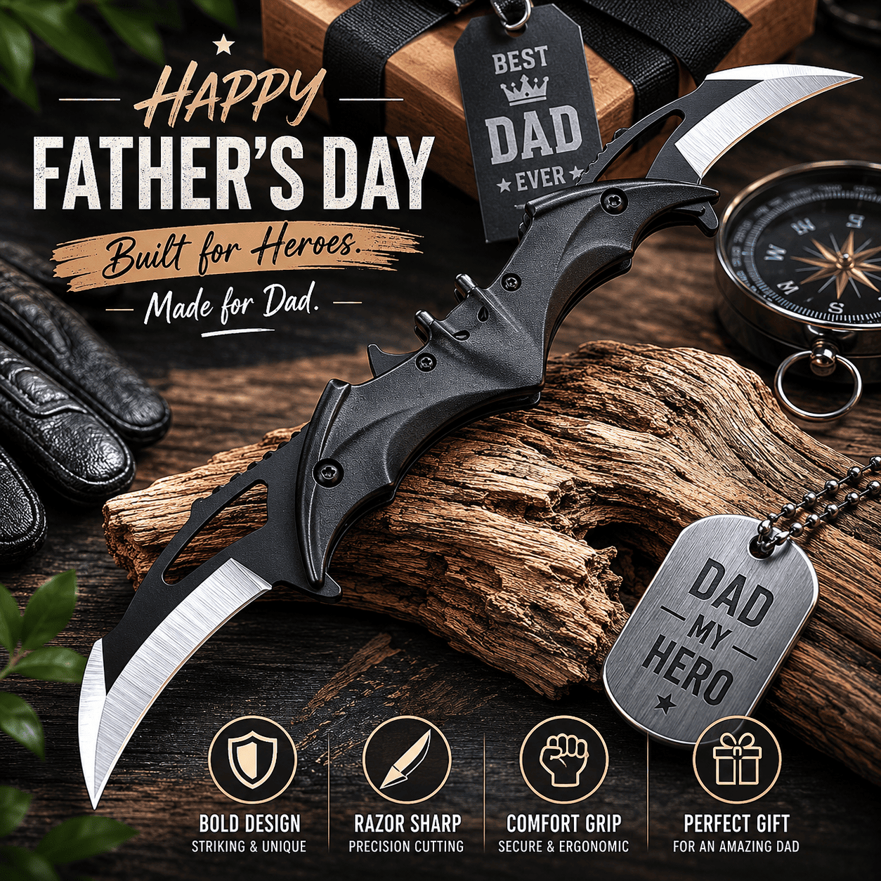 BladeForge – Dual Blade Tactical Folding Knife
