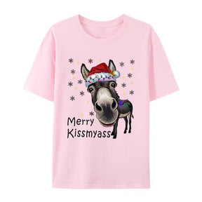 KissMyAss - Funny Donkey Christmas T-Shirt
