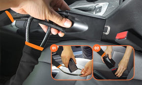 DriveDefender | Seat Belt + Steering Wheel Car Lock System