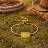 GlobeStyle – Premium Initial Embossed Bracelet