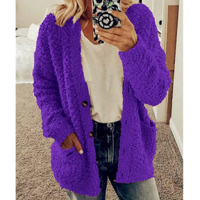 VeloraCozy – Plus Size Velvet Short Cardigan Jacket