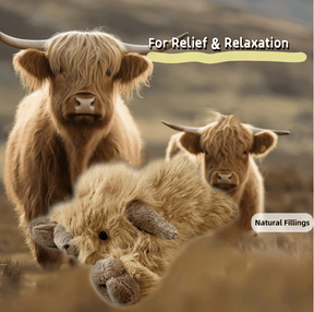 HighlandHugs – Cute Cartoon Highland Cow Cuddly Toy