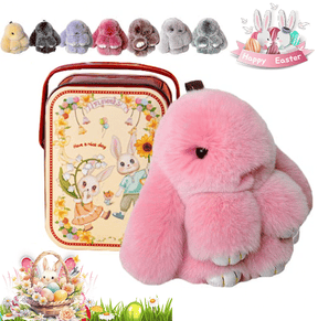 HopCharm – Cute Plush Bunny Keychain