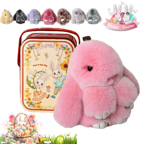 HopCharm – Cute Plush Bunny Keychain