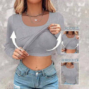 SilkForm – Ribbed Long Sleeve Bra Body Fit Top