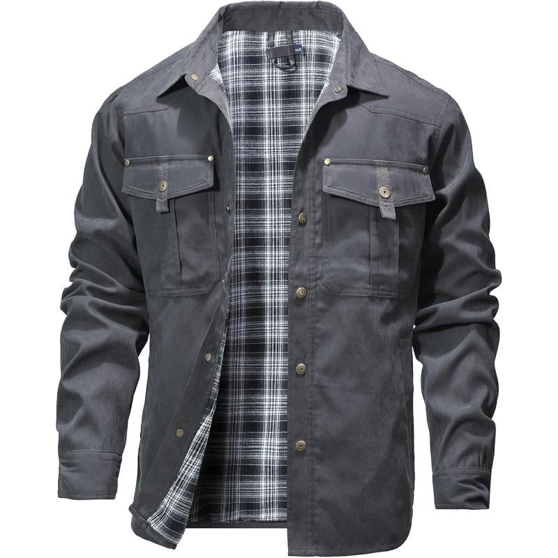 VistaWork – Versatile Flannel-Lined Utility Shacket