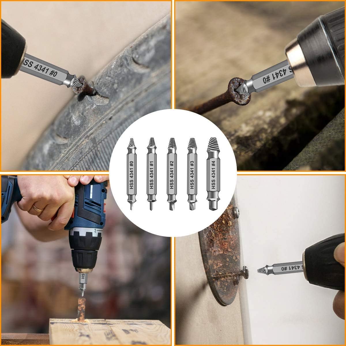 FixGrip – Stripped Screw Remover 6PCS Extractor Set